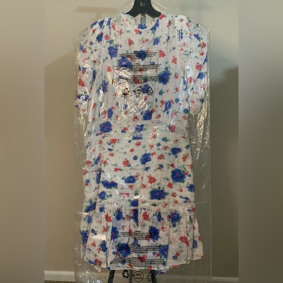 Loveshackfancy Arlo Mini Dress in Blue Notte Size: 8 - Picture 3 of 14